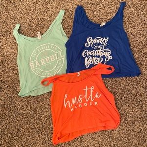 Bundle of 3 Crop Tank Tops - Sz Small